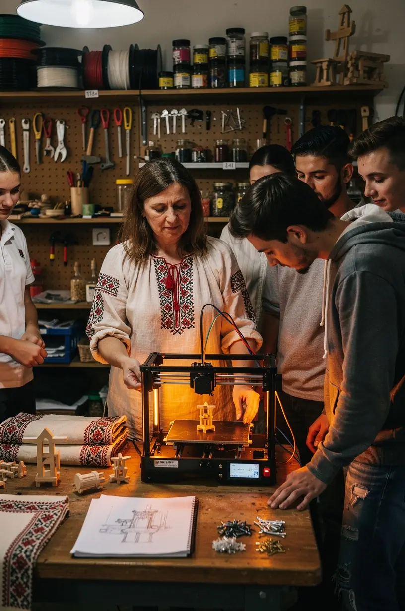 Tineri locali folosind o aplicație mobilă pentru raportarea problemelor din cartier în timp real.